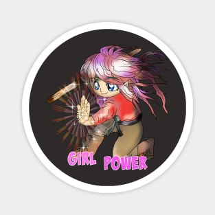 elf girl power warrior Magnet